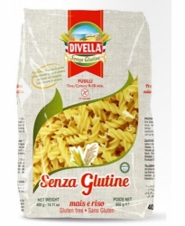 Fusilli bezlepkové 400g Divella