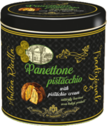 Panettone s pistáciovým krémem v plechovce 750g 