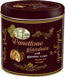 Panettone plněné krémem Gianduja v plechovce 750g 
