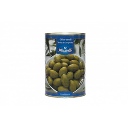 Velké zelené olivy s peckou ve slaném nálevu 4250g Masiello