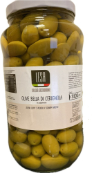 Velké zelené olivy s peckou ve slaném nálevu 4250g Masiello